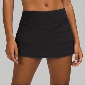Lululemon Pace Rival Tennis Skirt in Black 12” Length Mid Rise